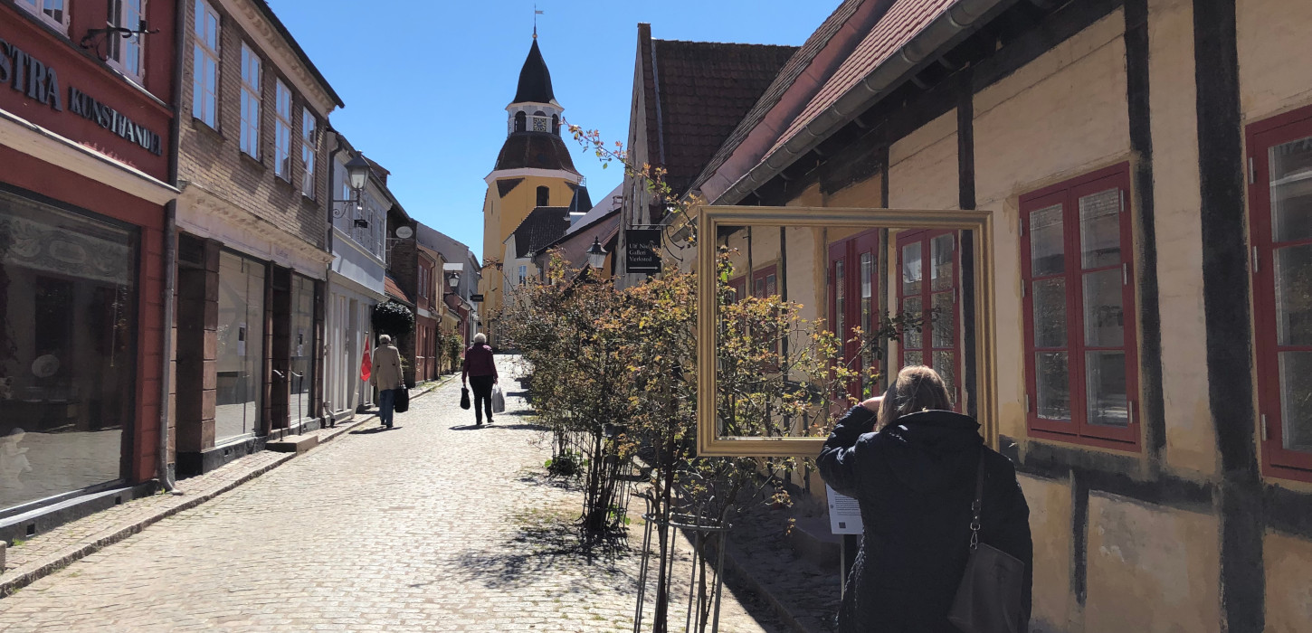 Die Strasse Bøjestræde in Faaborg Dänemark