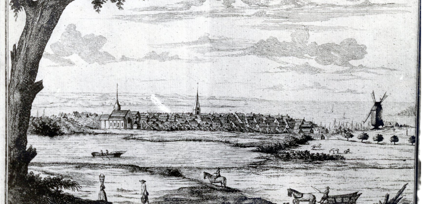 Faaborg Købstad | Historisk stregtegning fra 1700 årene | VisitFaaborg