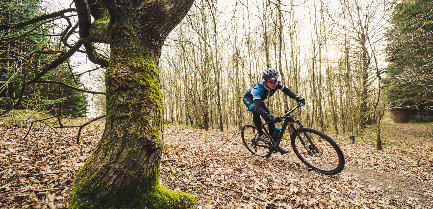 MTB rytter i Svanninge bakker illustrerer event under Faaborg Vinterdage
