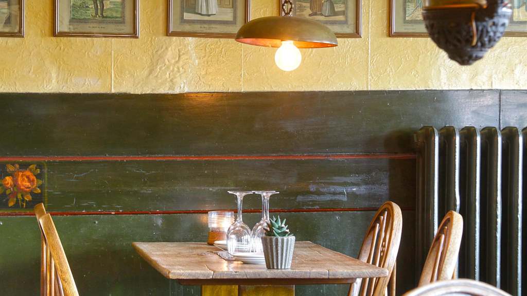 Restaurantens indretning hos Færgegaarden