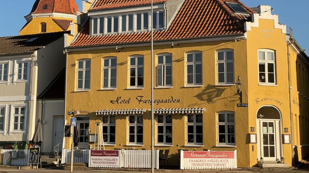 Udsigten til Hotel Færgegaarden i Faaborg