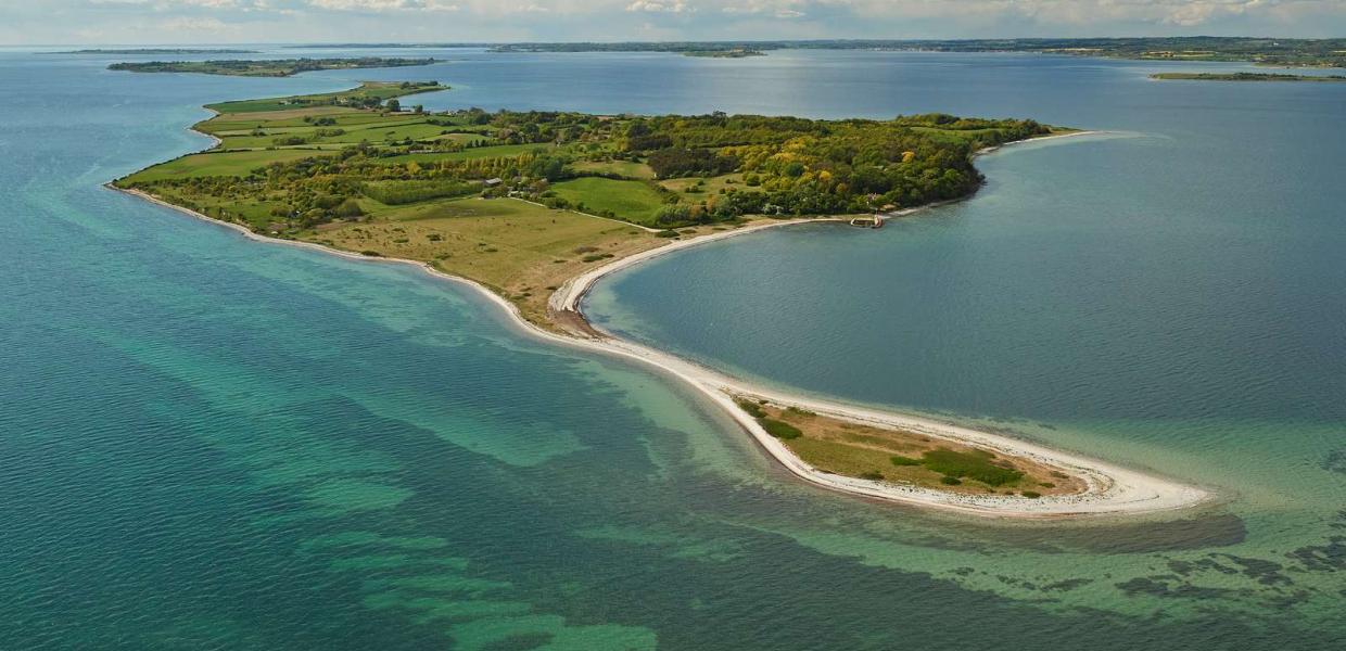 Luftfoto af Avernakø i Det Sydfynske Øhav
