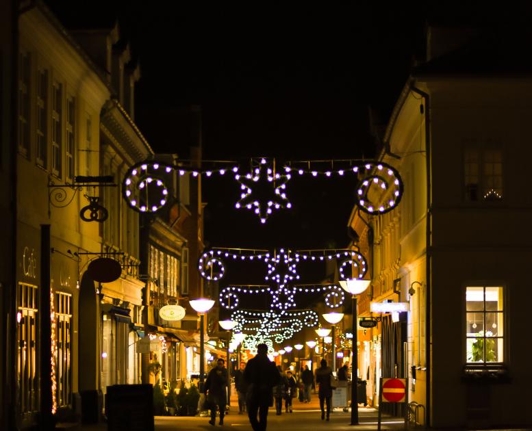 Julelys i Faaborg gågade